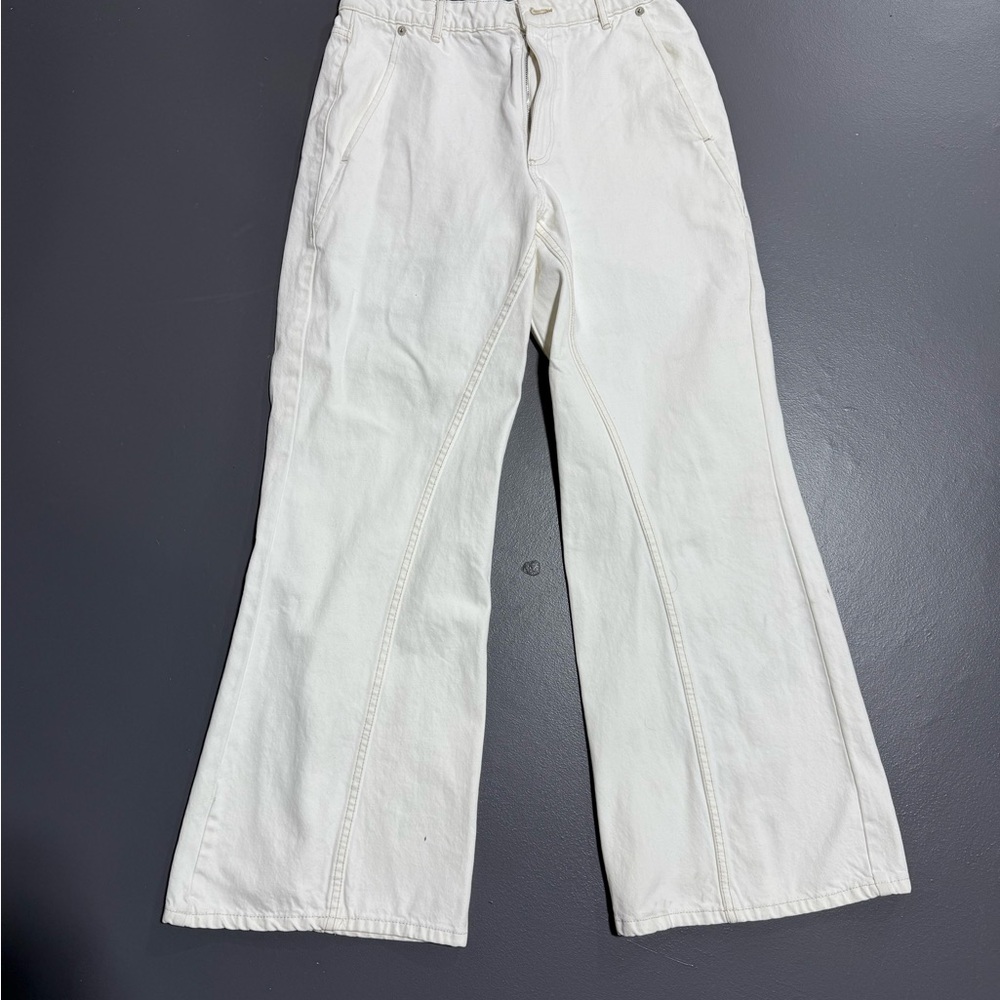 Zara Cream High-Waisted Trousers